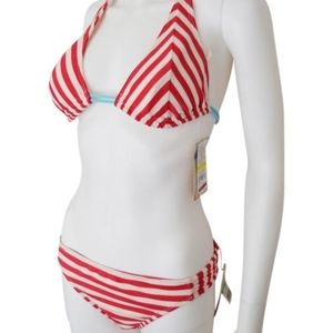 NWT Hobie bikini nautical red/white M